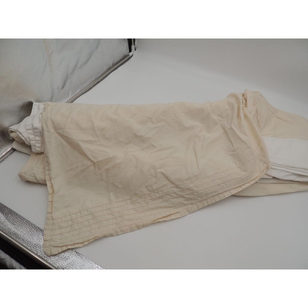 Katie Brown Ivory dust ruffel 18" drop 75.5" x 78"